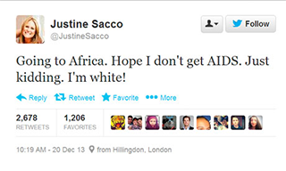 Justine Sacco tweet