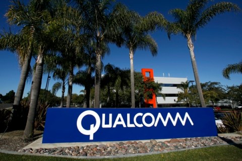 A Qualcomm sign is seen at one of Qualcomm's numerous buildings located on its San Diego Campus