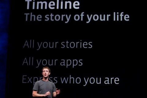Facebook CEO Mark Zuckerberg introduces Timeline for Facebook in San Francisco