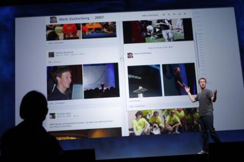 Facebook CEO Mark Zuckerberg introduces Timeline at Facebook event in San Francisco