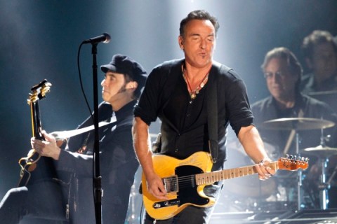 Singer Bruce Springsteen performs at the 54th annual Grammy Awards in Los Angeles
