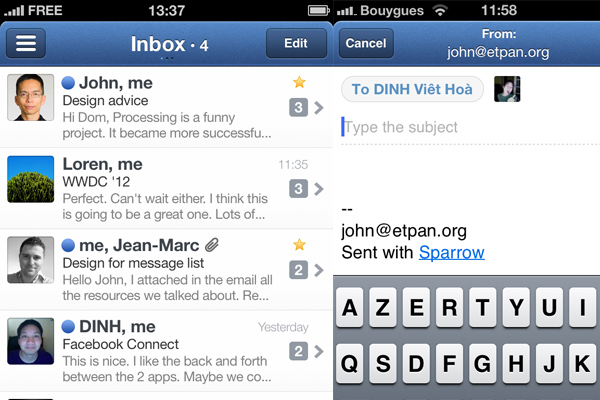 Gmail Users Rejoice Sparrow Releases App For Iphone Time Com