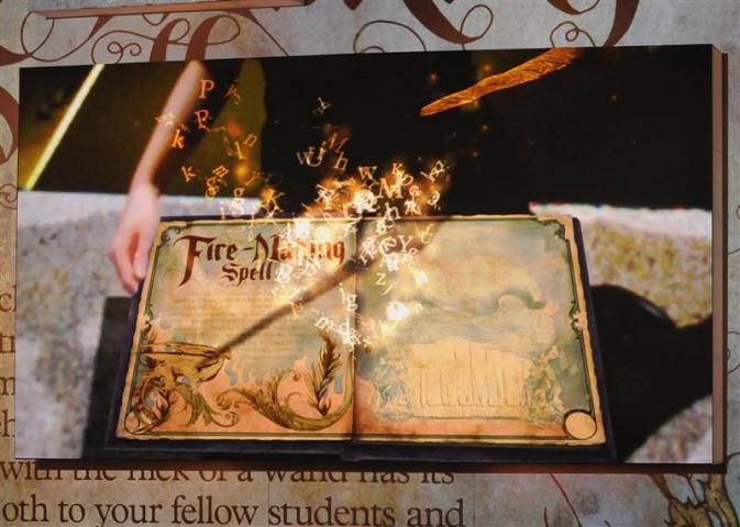 The "Book of Spells" by J.K. Rowling, a Wonderbook interactive book