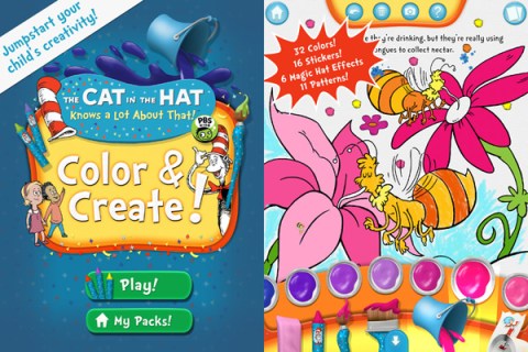 #7 - Dr. Seuss's The Cat in the Hat Color and Create - ipad apps for kids