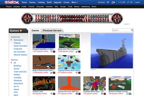 Roblox 50 Best Websites 2012 Time Com - games with a catalog in robloxs