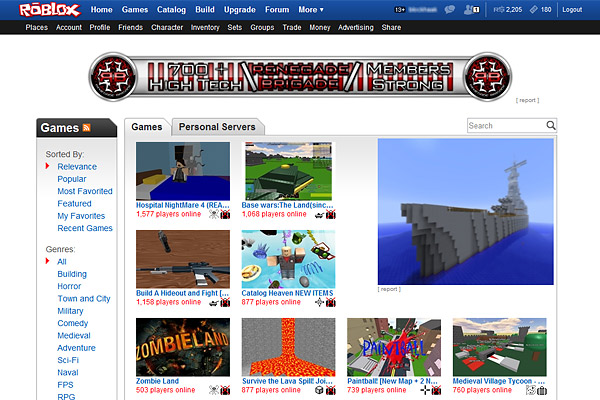 Roblox 50 Best Websites 2012 Time Com - roblox old site
