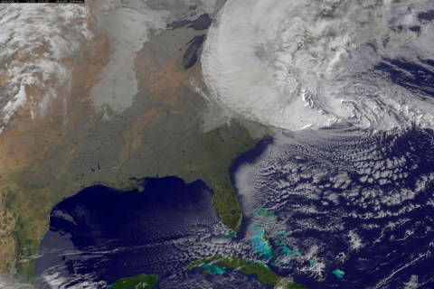 NASA handout image of Hurricane Sandy