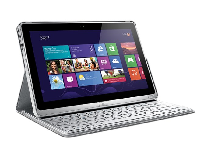 Acer Aspire P3 ultrabook with keyboard right angle