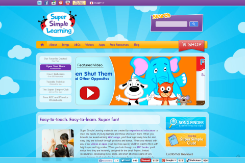 Kids songs, ABCs, videos, & free flashcards from Super Simple Learning