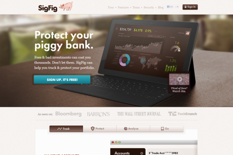SigFig - The easiest way to manage & improve your investments - Free online personal finance investment software