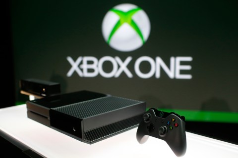 Xbox One is shown on display during a press event unveiling Microsoft's new Xbox in Redmond